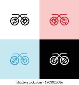 flat icon bike simple concept, modern, minimalist eps 10