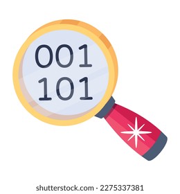 A flat icon of binary search 