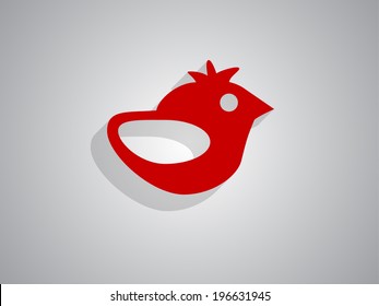 Flat icon of bird