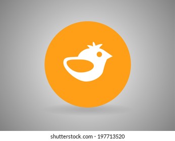 Flat icon of bird