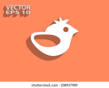 Icono plano del pájaro