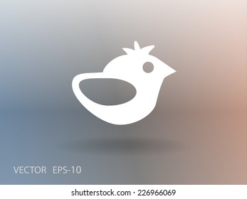 Flat icon of bird