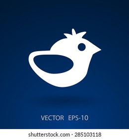 Icono plano del pájaro