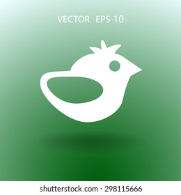 Flat icon of bird