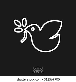 Flat icon of bird.