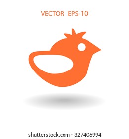 Flat icon of bird