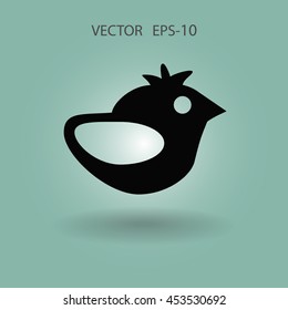 Flat icon of bird