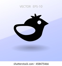 Flat icon of bird