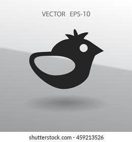 Flat icon of bird
