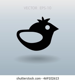 Flat icon of bird