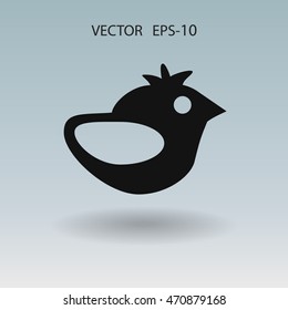 Flat icon of bird
