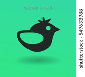 Flat icon of bird. vector illustration