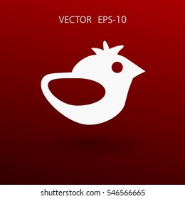 Flaches Symbol für Vögel. Vektorgrafik