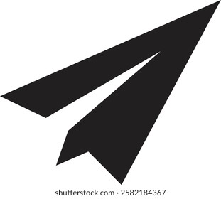 flat icon Black Paper Airplane Icon