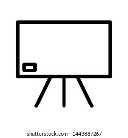 Flat Icon In Black And White Style Interactive Whiteboard