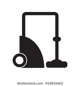 flat icon in black and white  style vacuum cleaner 