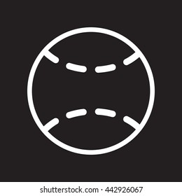 flat icon in black and white  style tennis ball 