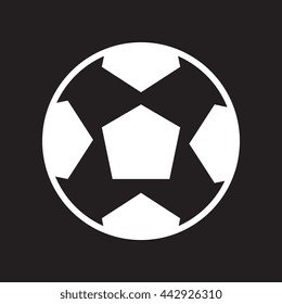 flat icon in black and white  style soccer ball  