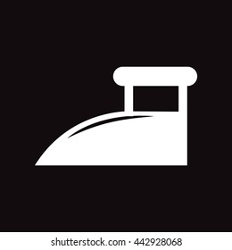 flat icon in black and white  style iron 