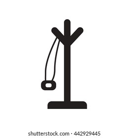 flat icon in black and white  style Coat hanger  