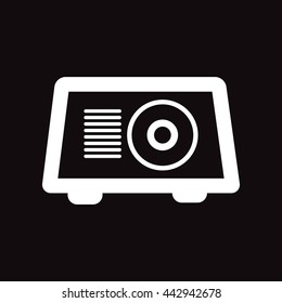 flat icon in black and white  style toaster 