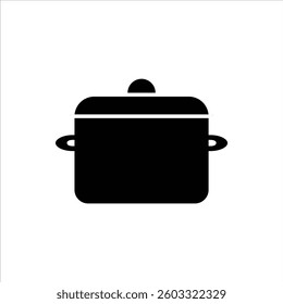 Flat Icon Boiling Pot High Quality and Editable Vector Illustration For Kitchen Set Tool Design Theme