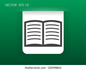 Flat icon of book