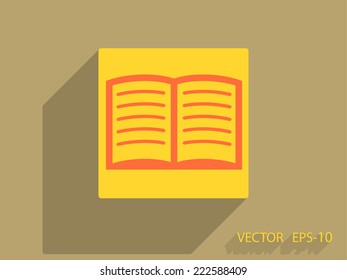 Flat icon of book