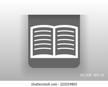 Flat icon of book