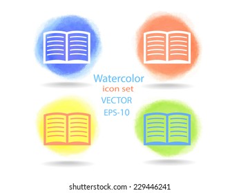 Flat icon of book