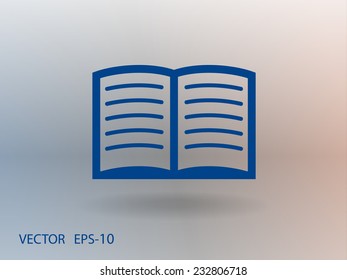 Flat icon of book