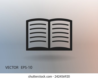 Flat icon of book