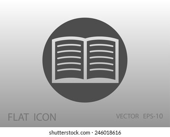 Flat icon of book