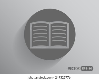 Flat icon of book