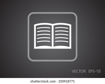 Flat icon of book