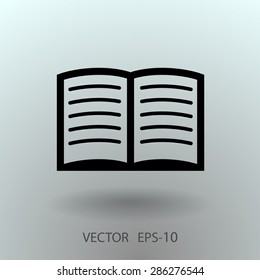 Flat icon of book