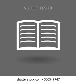 Flat icon of book