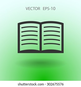 Flat icon of book