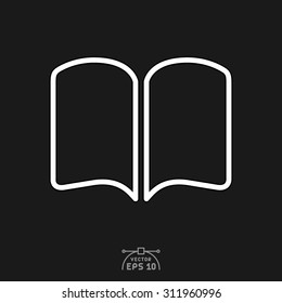 Flat icon of book.