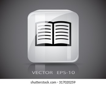 Flat icon of book
