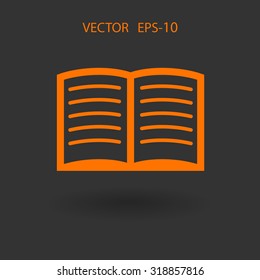 Flat icon of book