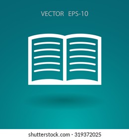 Flat icon of book