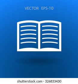 Flat icon of book