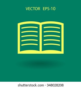 Flat icon of book