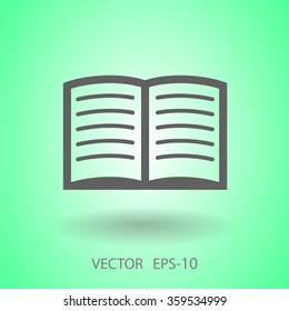 Flat icon of book