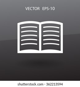 Flat icon of book