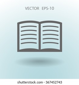 Flat icon of book