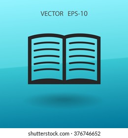 Flat icon of book