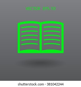 Flat icon of book