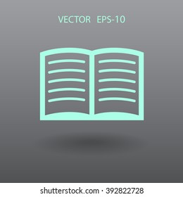 Flat icon of book